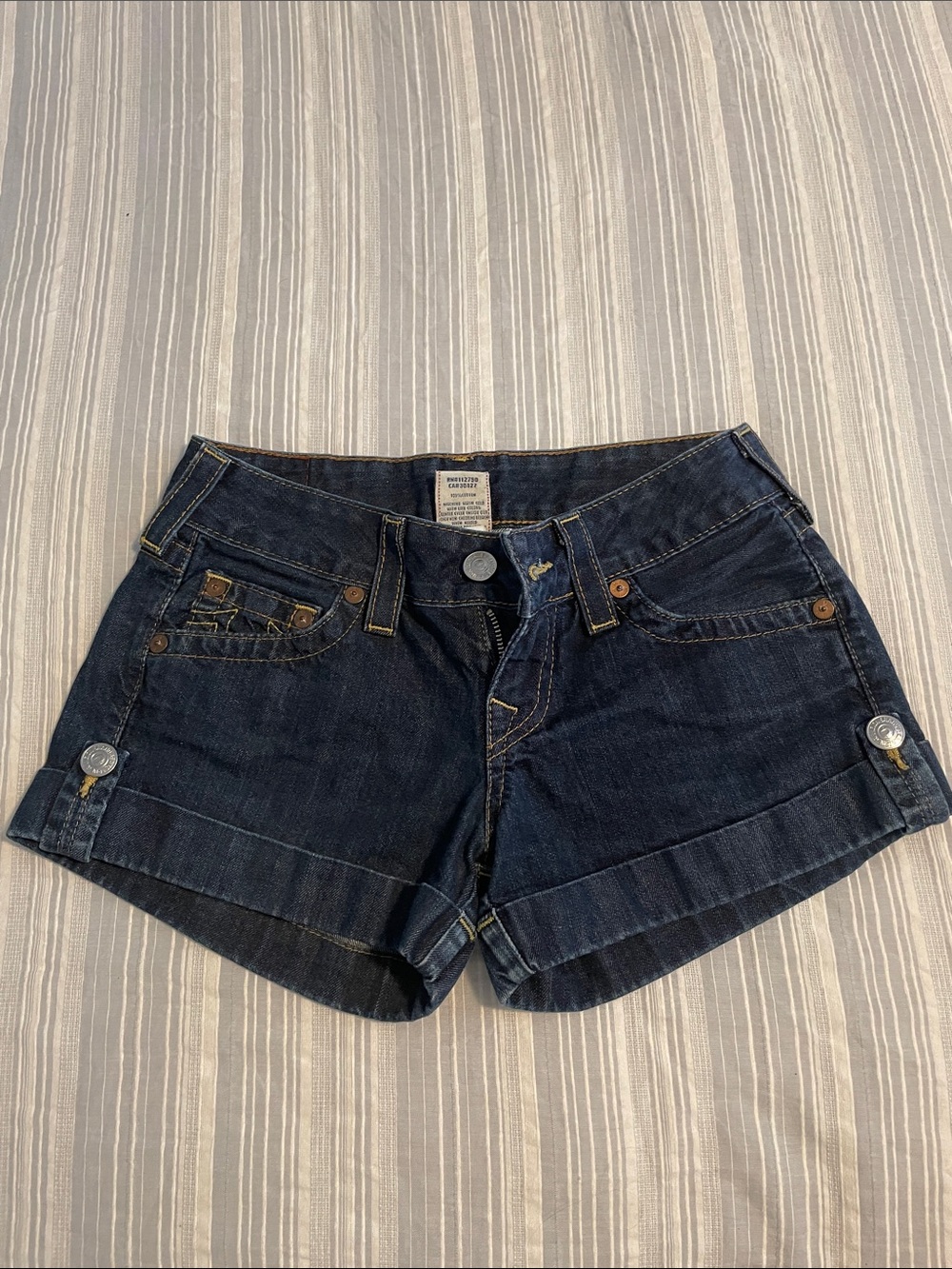 True Religion Dark Indigo Denim Shorts